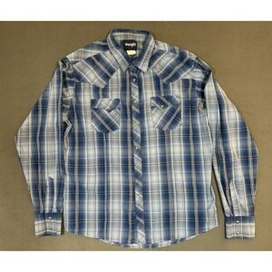 Wrangler Mens Pearl Snap Western Shirt Long Sleeve Size XL